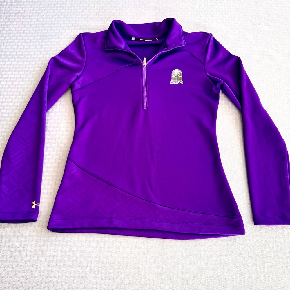 Under Armour Purple Quarter Zip Pullover Women’s Small Manhattan Country Club